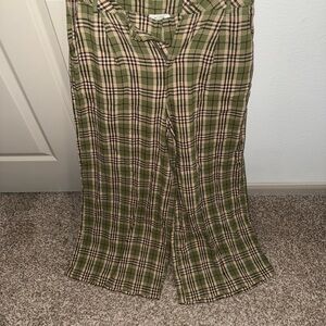 Plaid Green Women's Pants